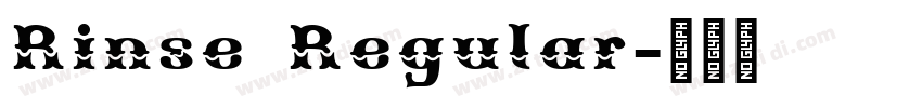 Rinse Regular字体转换
